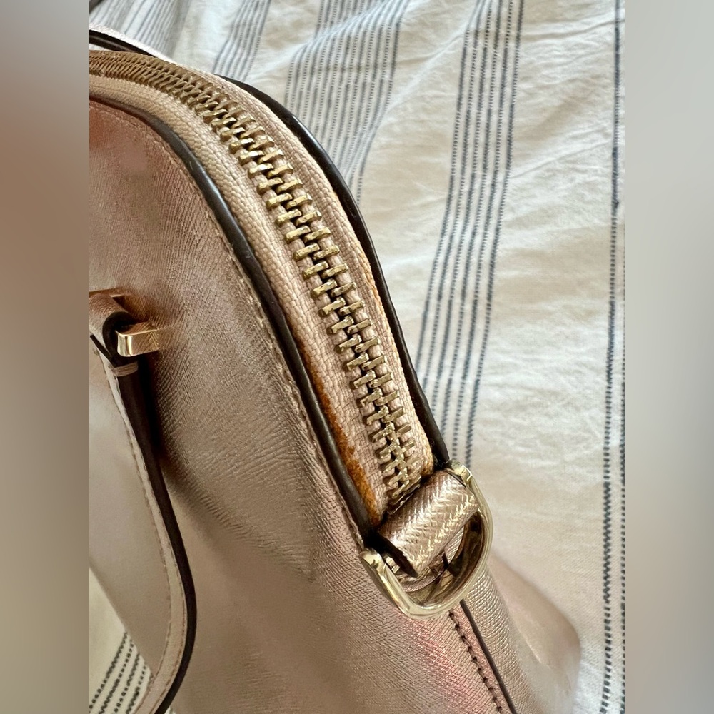 Kate Spade Maise Medium Dome Satchel, mtlcblush w/ detachable adjustable strap - Picture 9 of 9